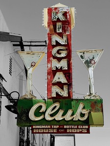 Kingman Club vintage sign