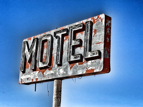 Whiting Bros Motel sign Yucca Arizona Route 66 - stylized Print