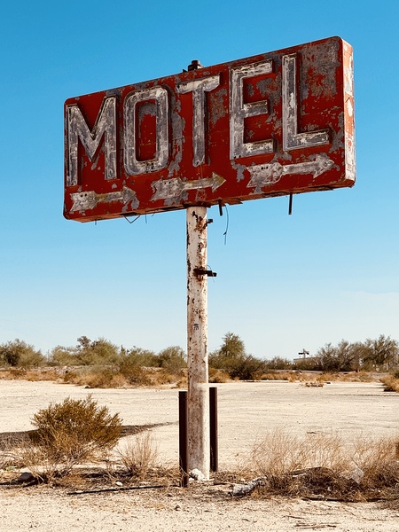 Whiting Bros Motel sign Yucca Arizona Route 66 Print