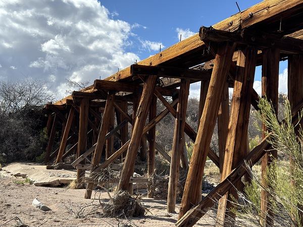 Old West Railroad Bridge Print