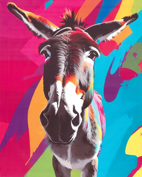 Pop Art Donkey Print