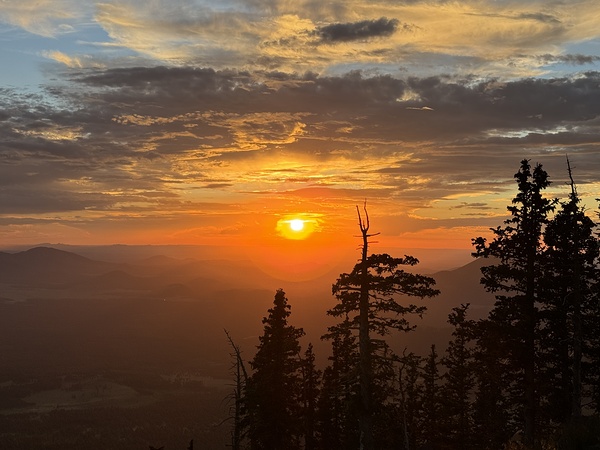 Sunset at Snowbowl -1 by Leslie Affeldt Photography