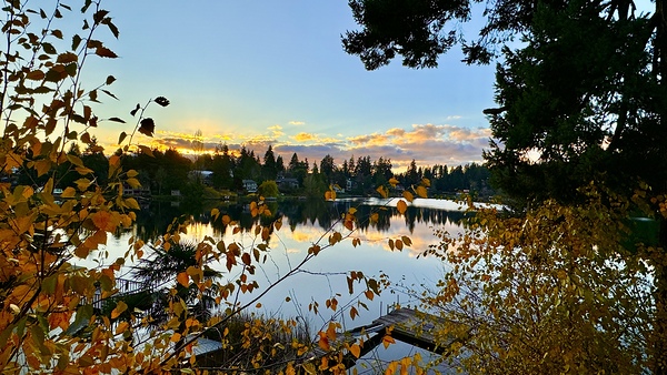 Star Lake Washington - 2 by Leslie Affeldt Photography