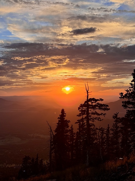 Sunset at Snowbowl -2 by Leslie Affeldt Photography