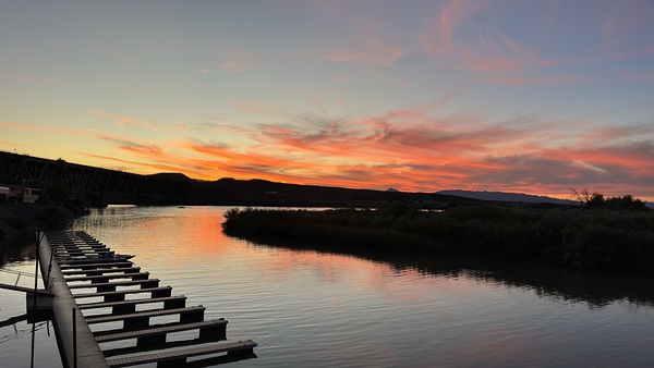 Sunset at the Topock Marina - 2 Print