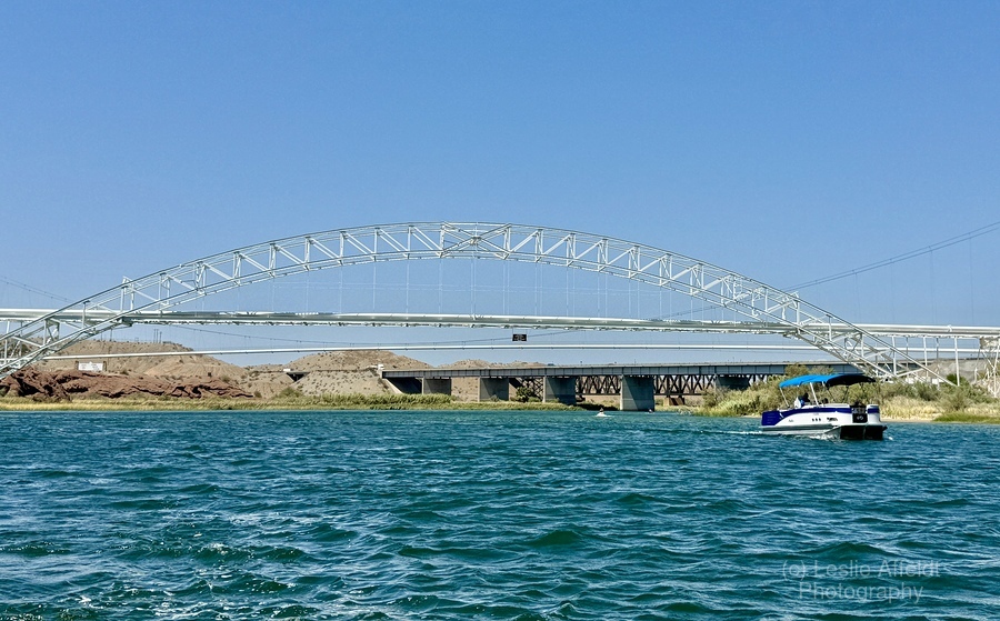 The white bridge at Topock -2  Print