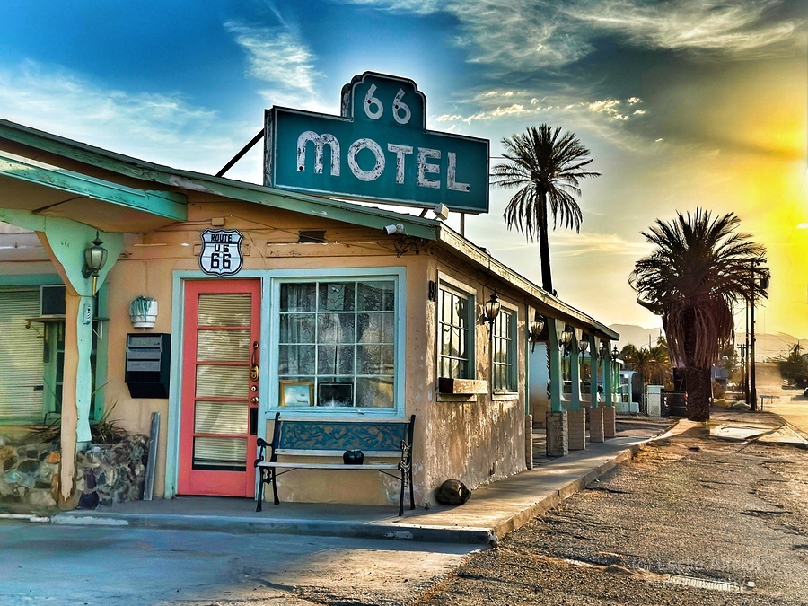 The 66 Motel - Needles California  Print