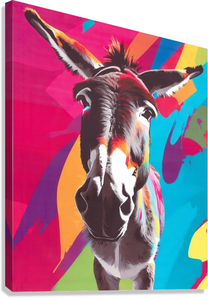 Pop Art Donkey Canvas Print