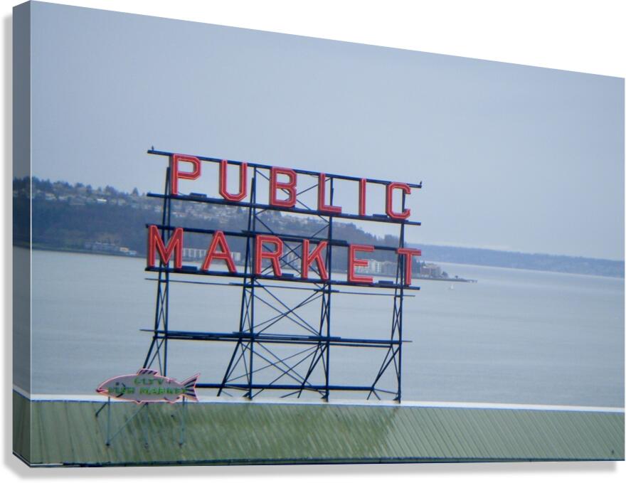 Seattle Public Market Canvas Print