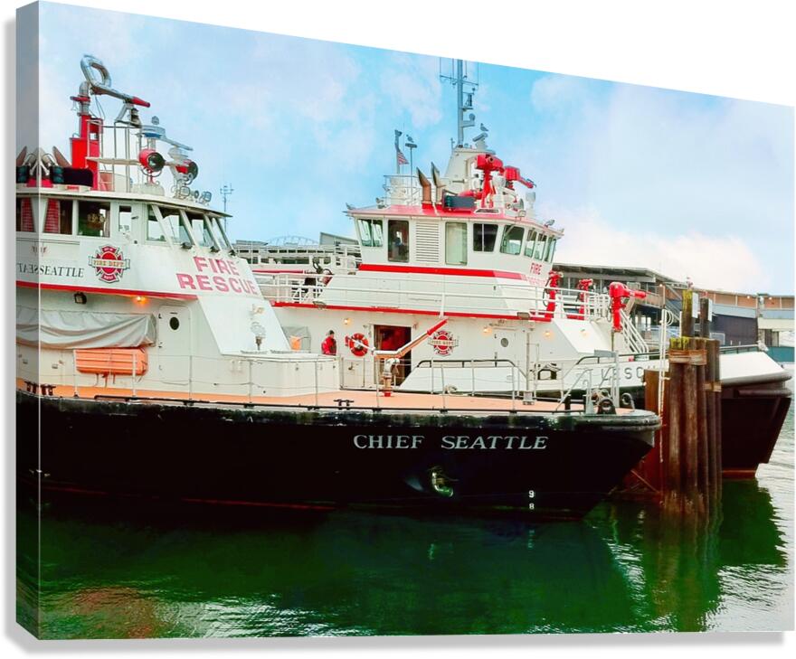 Chief Seattle Fire Boat  -1 Canvas Print
