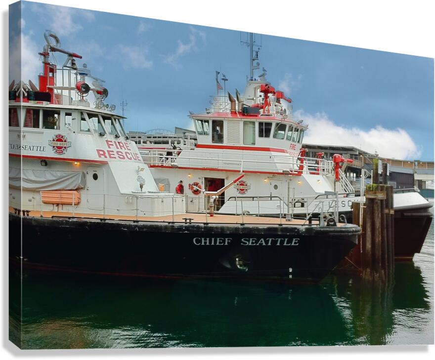 Chief Seattle Fire Boat -2 Canvas Print