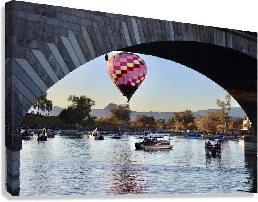Balloons at the bridge -1 Canvas Print
