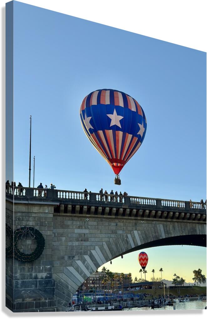 Balloons at the bridge -2 Canvas Print