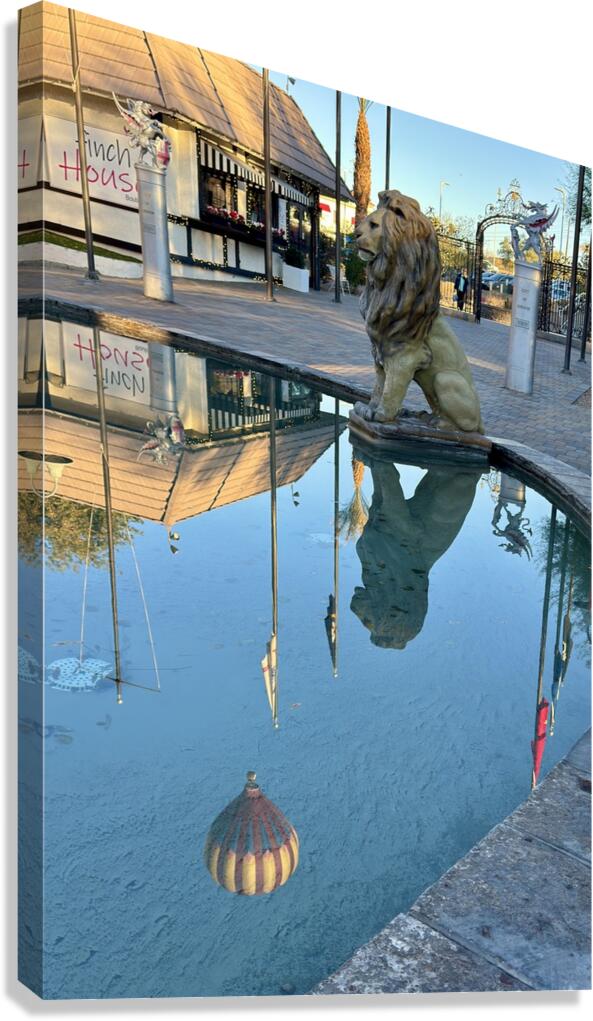 Reflection at the gate to English-2 Canvas Print