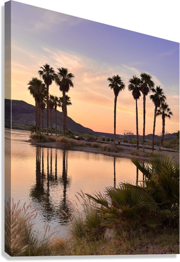 Sunset at Davis Camp -3 vertical Canvas Print