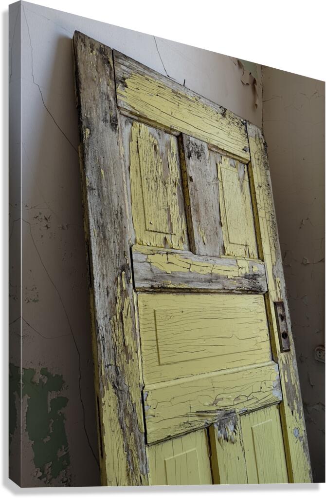 Old yellow door -1 Canvas Print