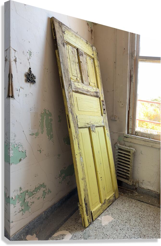 Old yellow door -2 Canvas Print