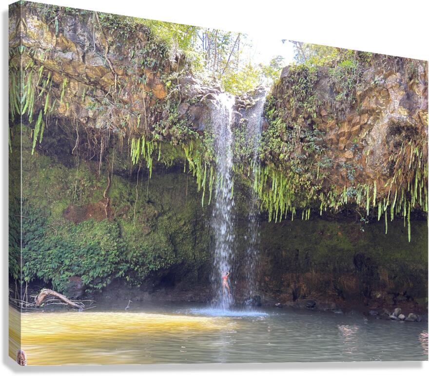 Upper falls Twin Falls Maui Hawaii Canvas Print