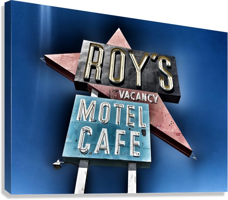 Roys Motel -distressed look Canvas Print
