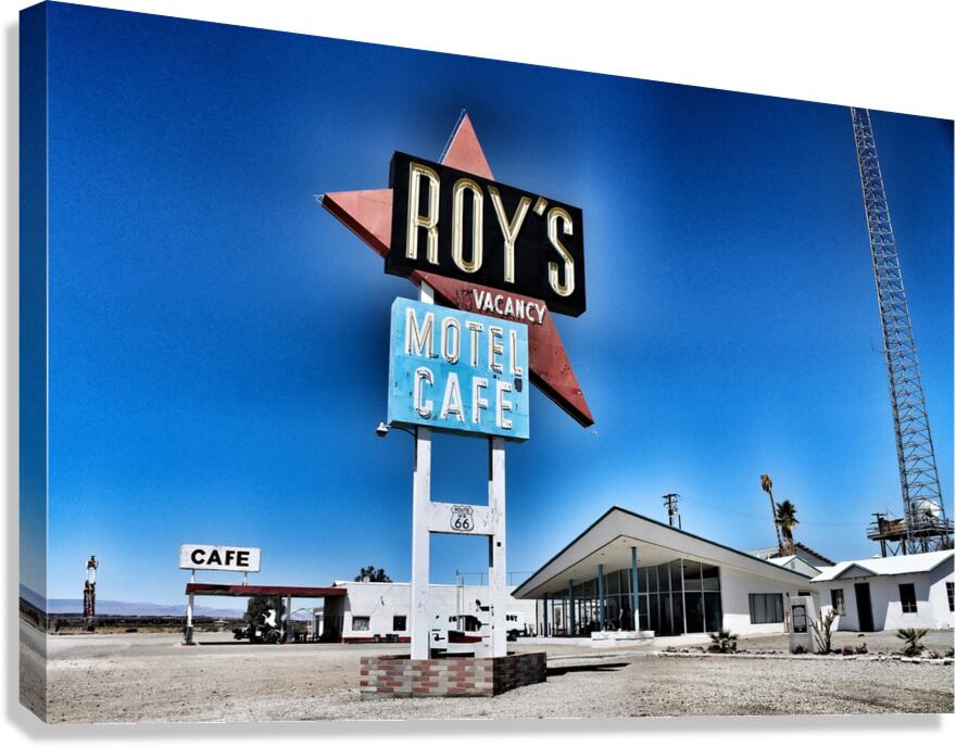 Roys Motel full view Canvas Print