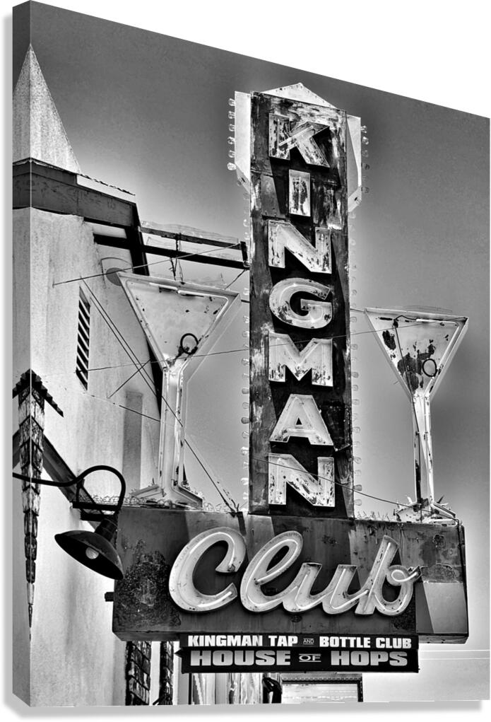 Kingman Club fine art B & W Canvas Print