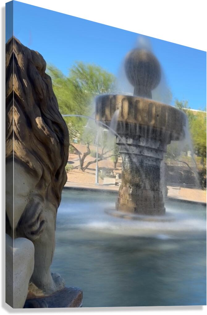 Fountain at English Village Canvas Print