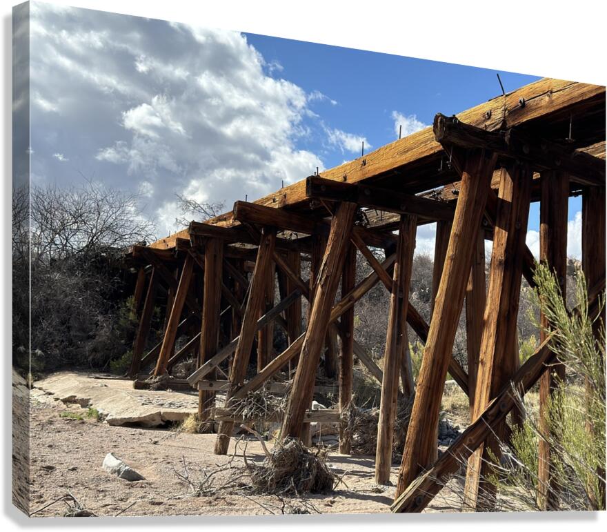 Old West Railroad Bridge Canvas Print
