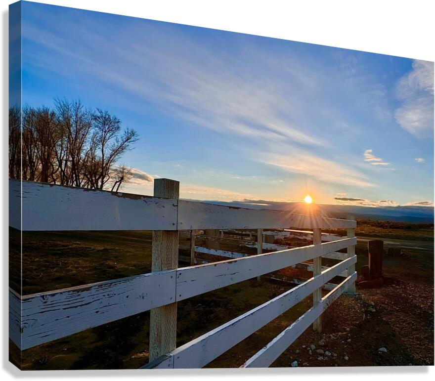Split Rail Sunset Canvas Print