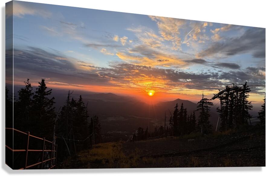 Sunset at Snowbowl -5 Canvas Print