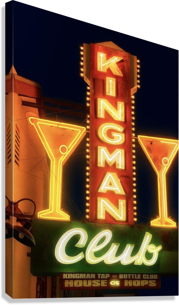 Kingman Club at night Canvas Print