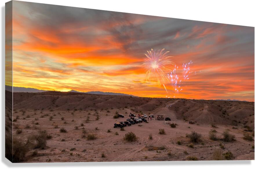Fireworks at Jerry’s Happy Hour Canvas Print