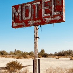 Whiting Bros Motel sign Yucca Arizona Route 66