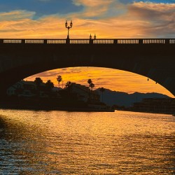London Bridge - blue and orange sundown