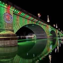 Christmas at London Bridge Reflection