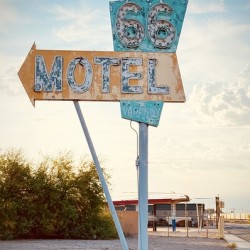 The 66 Motel - Needles California sign