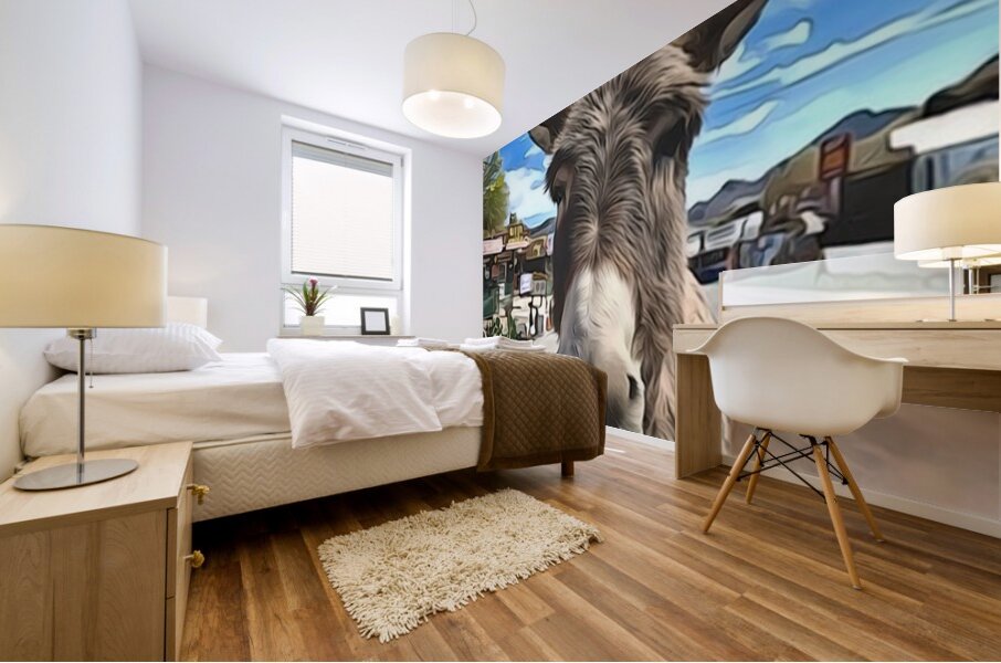 Oatman Donkey - abstract version Mural print