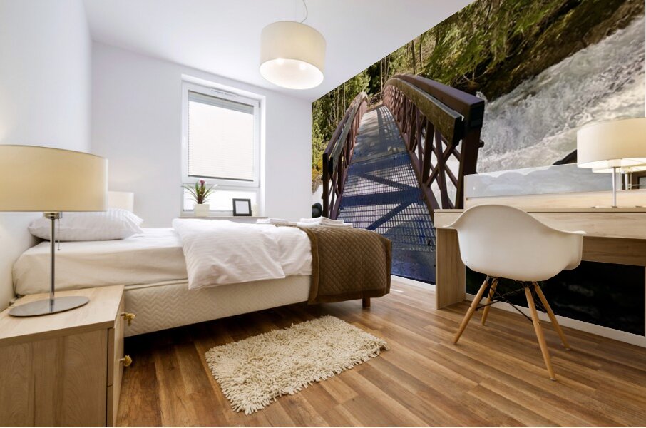 Bridge over Deception Falls Mural print