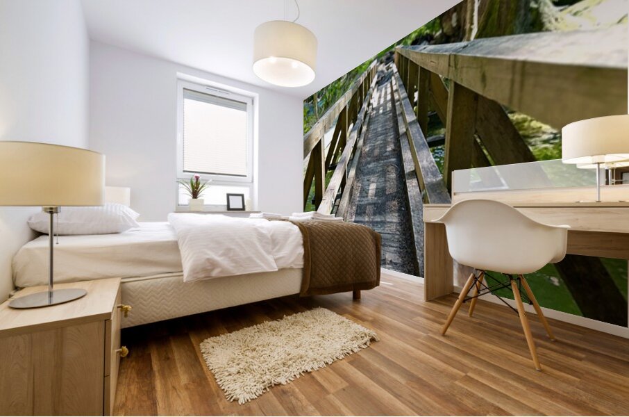 Forest Bridge Mural print