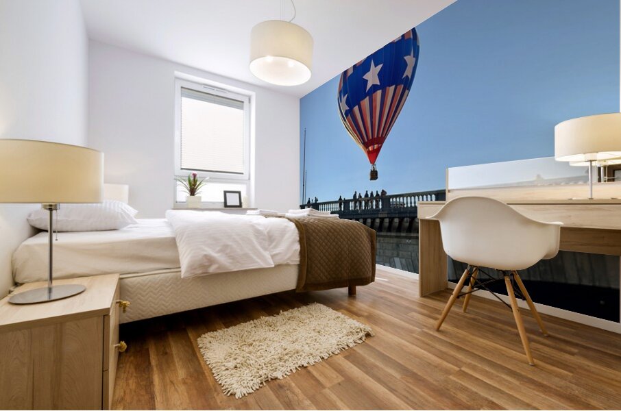 Balloons at the bridge -2 Mural print