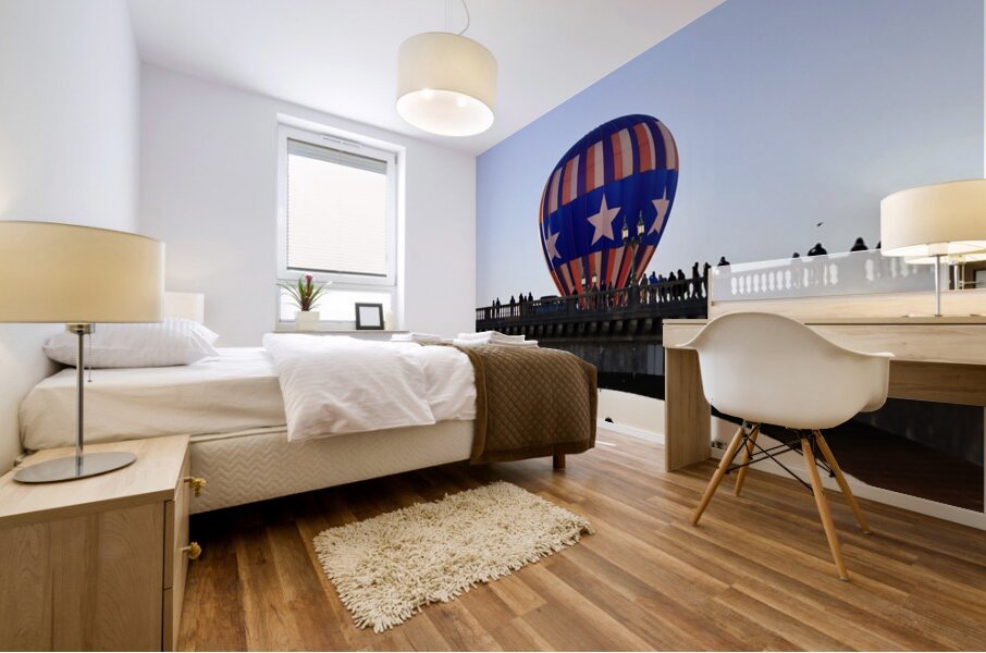 Balloons at the Bridge -4 Mural print