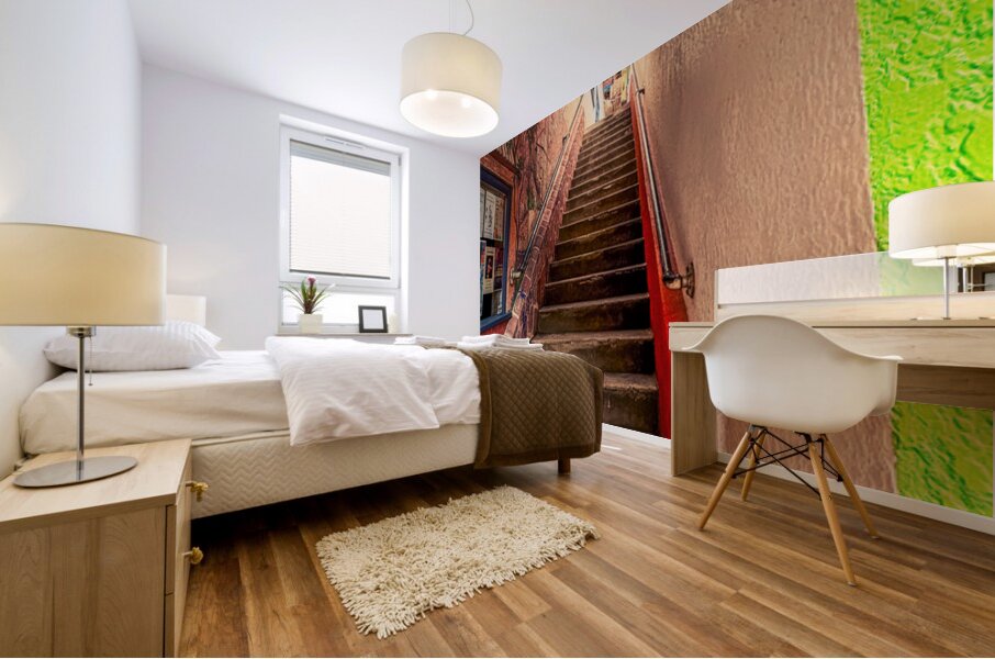 Bisbee Staircase -1 Mural print