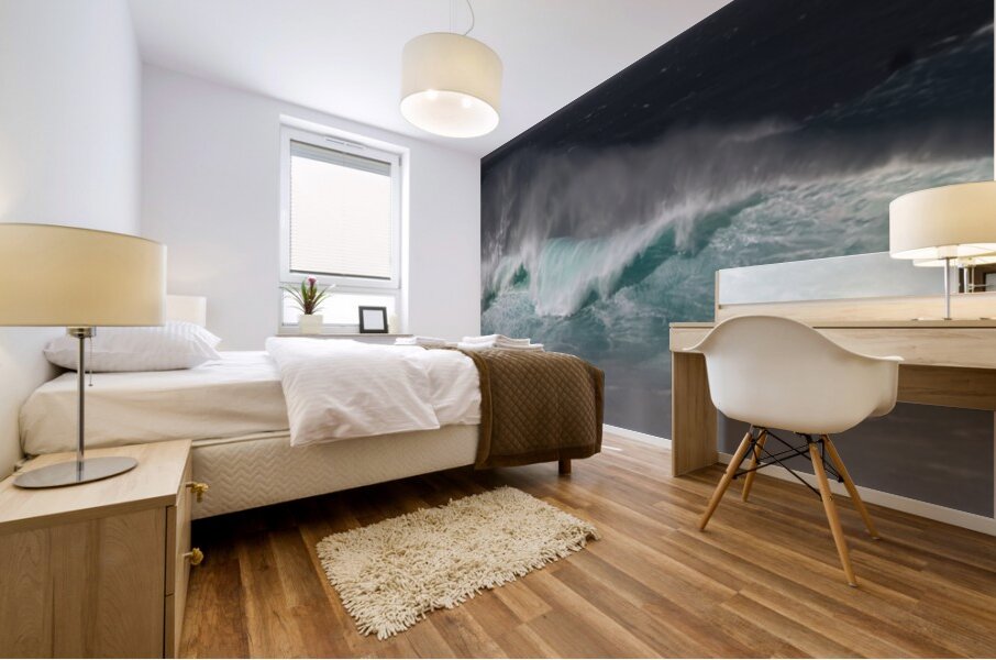 The Turquoise Wave Mural print