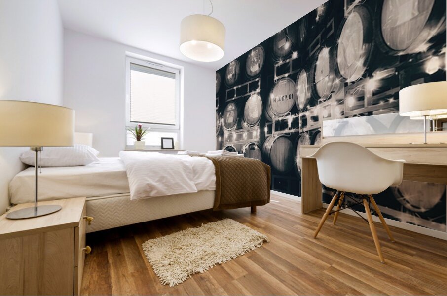 The Barrel Room -sepia Mural print