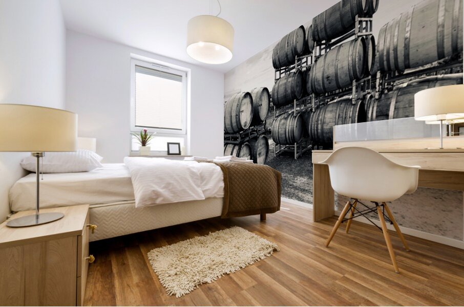 Barrels on the Crushpad Mural print