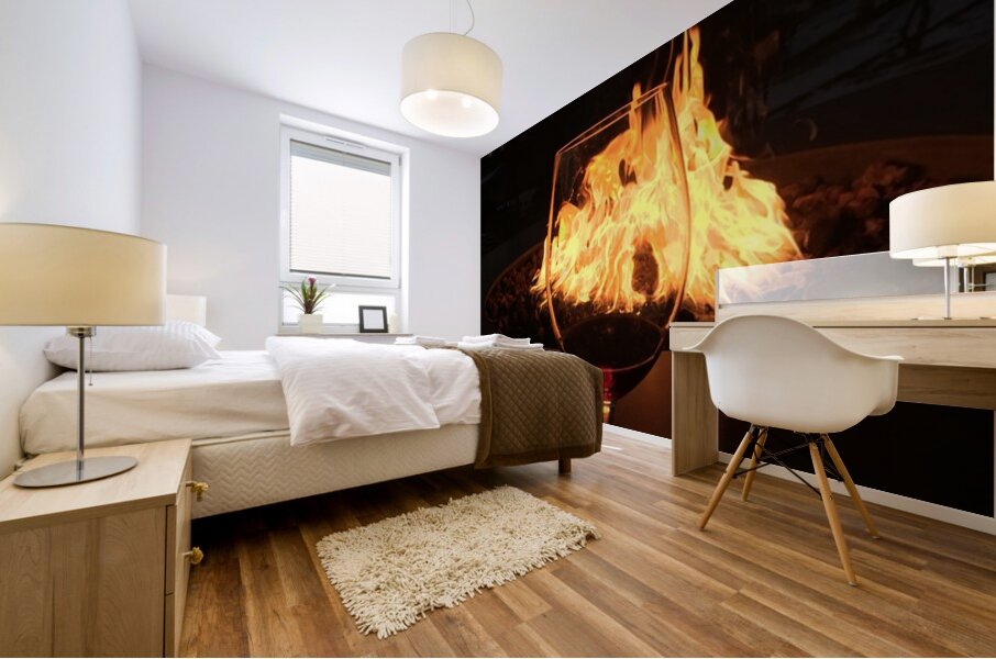 Vino En Fuego Mural print