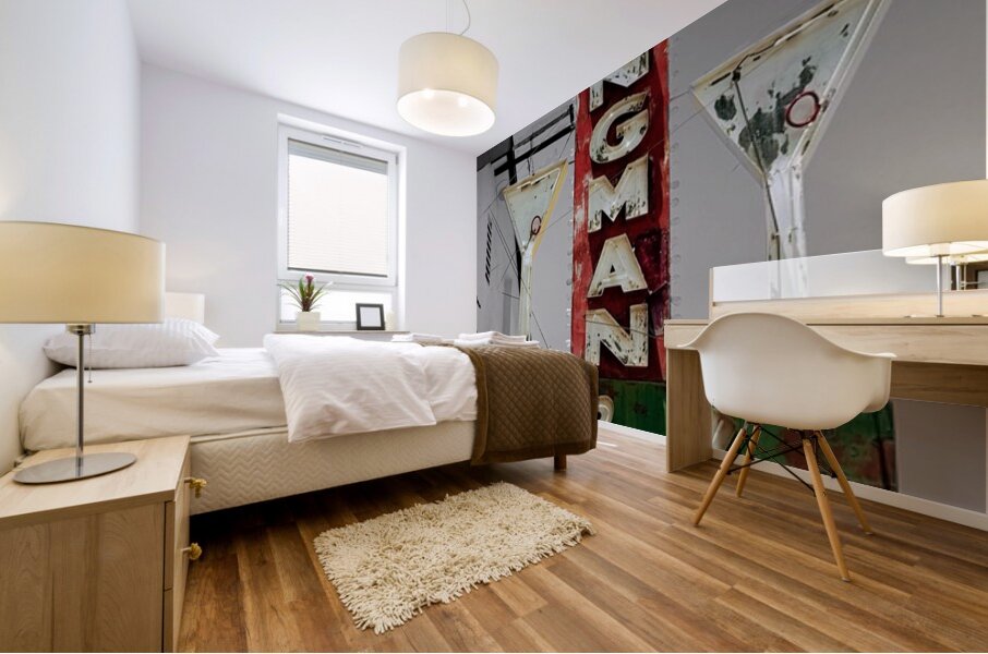 Kingman Club vintage sign Mural print