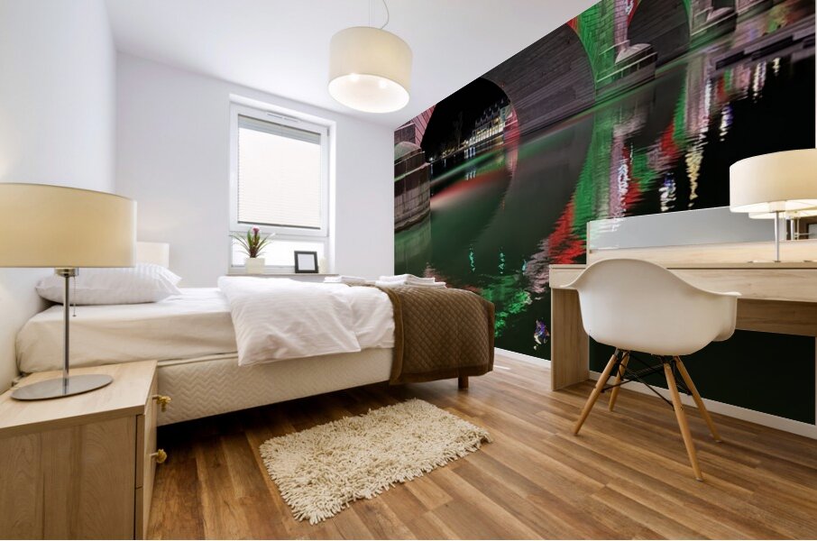 Christmas at London Bridge -2 Mural print