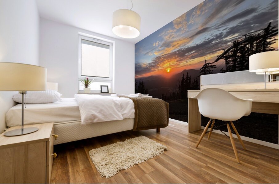 Sunset at Snowbowl -5 Mural print