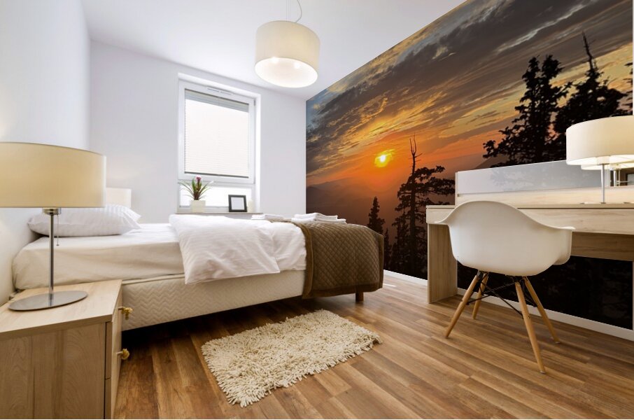 Sunset at Snowbowl -1 Mural print