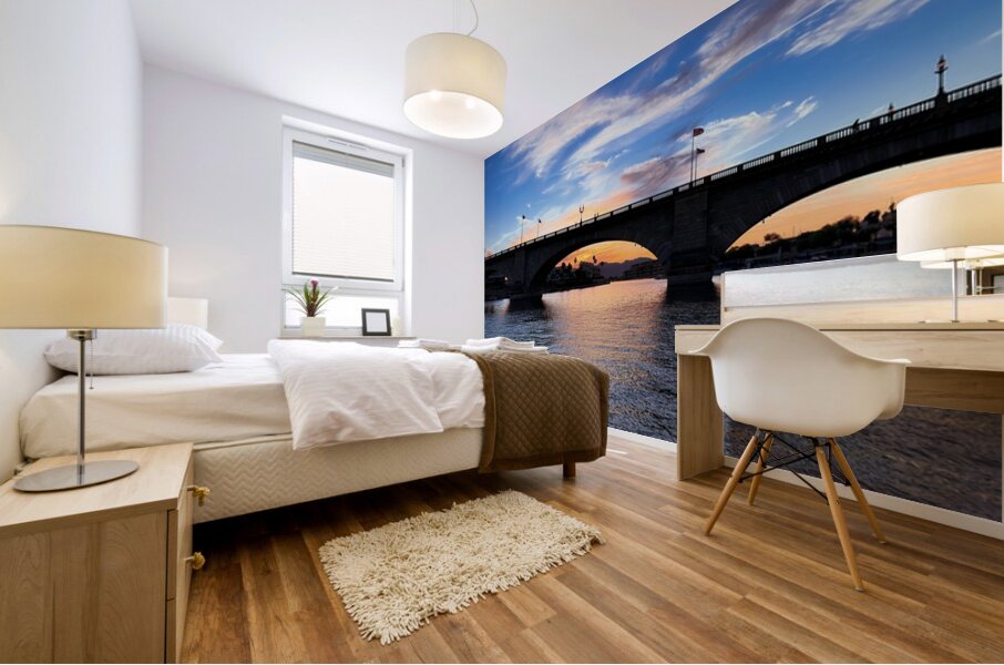 London Bridge Sunset Mural print